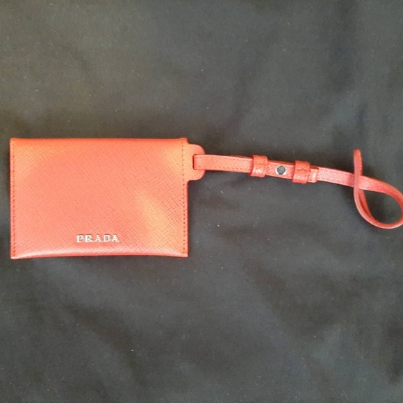 Prada leather coin pouch/cardholder keychain - Picture 2 of 4